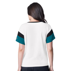 San Jose Sharks G-III 4Her by Carl Banks Women's Rink Oversized Rhinestone V-Neck T-Shirt - White | NHL near me