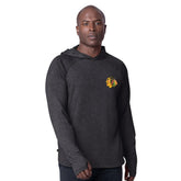Chicago Blackhawks MSX by Michael Strahan Fast Track Raglan Long Sleeve Hoodie T-Shirt - Black | NHL online