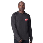 Detroit Red Wings MSX by Michael Strahan Fast Track Raglan Long Sleeve Hoodie T-Shirt - Black | NHL near me