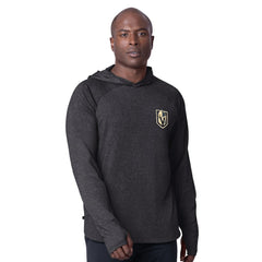Vegas Golden Knights MSX by Michael Strahan Fast Track Raglan Long Sleeve Hoodie T-Shirt - Black | NHL near me