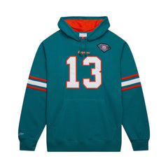 Dan Marino Miami Dolphins Retired Player Name & Number Pullover Hoodie - Aqua - Mitchell & Ness