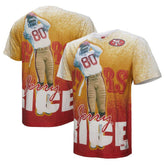 Jerry Rice San Francisco 49ers Burst Retired Player T-Shirt - Gray - Mitchell & Ness