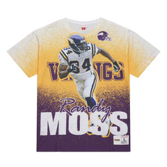 Randy Moss Minnesota Vikings Burst Retired Player T-Shirt - Gray - Mitchell & Ness