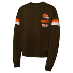 Cleveland Browns Girls Eternal Love Pullover Sweatshirt - Brown - NFL