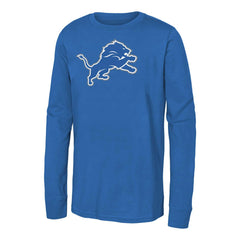 Detroit Lions Youth Primary Logo Long Sleeve T-Shirt - Blue - NFL