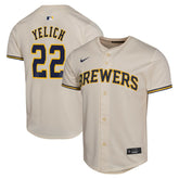 Christian Yelich Milwaukee Brewers Nike Youth Home Game Player Jersey Outlet