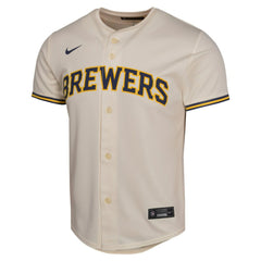 Christian Yelich Milwaukee Brewers Nike Youth Home Game Player Jersey Outlet