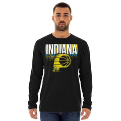 New Era Indiana Pacers 2024/25 City Edition Long Sleeve T-Shirt Black
