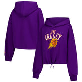 New Era Phoenix Suns Women's 2024/25 City Edition Cropped Pullover Hoodie Purple