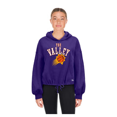 New Era Phoenix Suns Women's 2024/25 City Edition Cropped Pullover Hoodie Purple