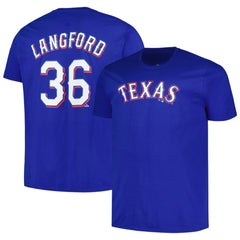 Wyatt Langford Texas Rangers Fanatics Big & Tall Name & Number T-Shirt Discount