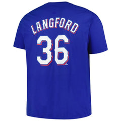 Wyatt Langford Texas Rangers Fanatics Big & Tall Name & Number T-Shirt Discount