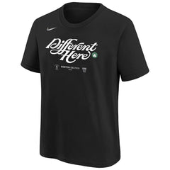 Nike Boston Celtics Youth 2024 NBA Playoffs Mantra T-Shirt Black