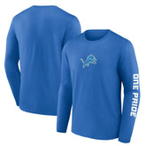 Detroit Lions One Pride Long Sleeve T-Shirt - Blue - Fanatics