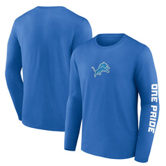 Detroit Lions One Pride Long Sleeve T-Shirt - Blue - Fanatics