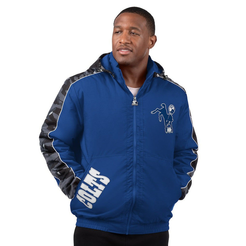 Indianapolis Colts Starter Thursday Night Gridiron Full-Zip Hoodie Jacket - Royal - NFL