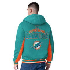 Miami Dolphins G-III Extreme No Huddle Commemorative Full-Zip Hoodie Jacket - Aqua - NFL