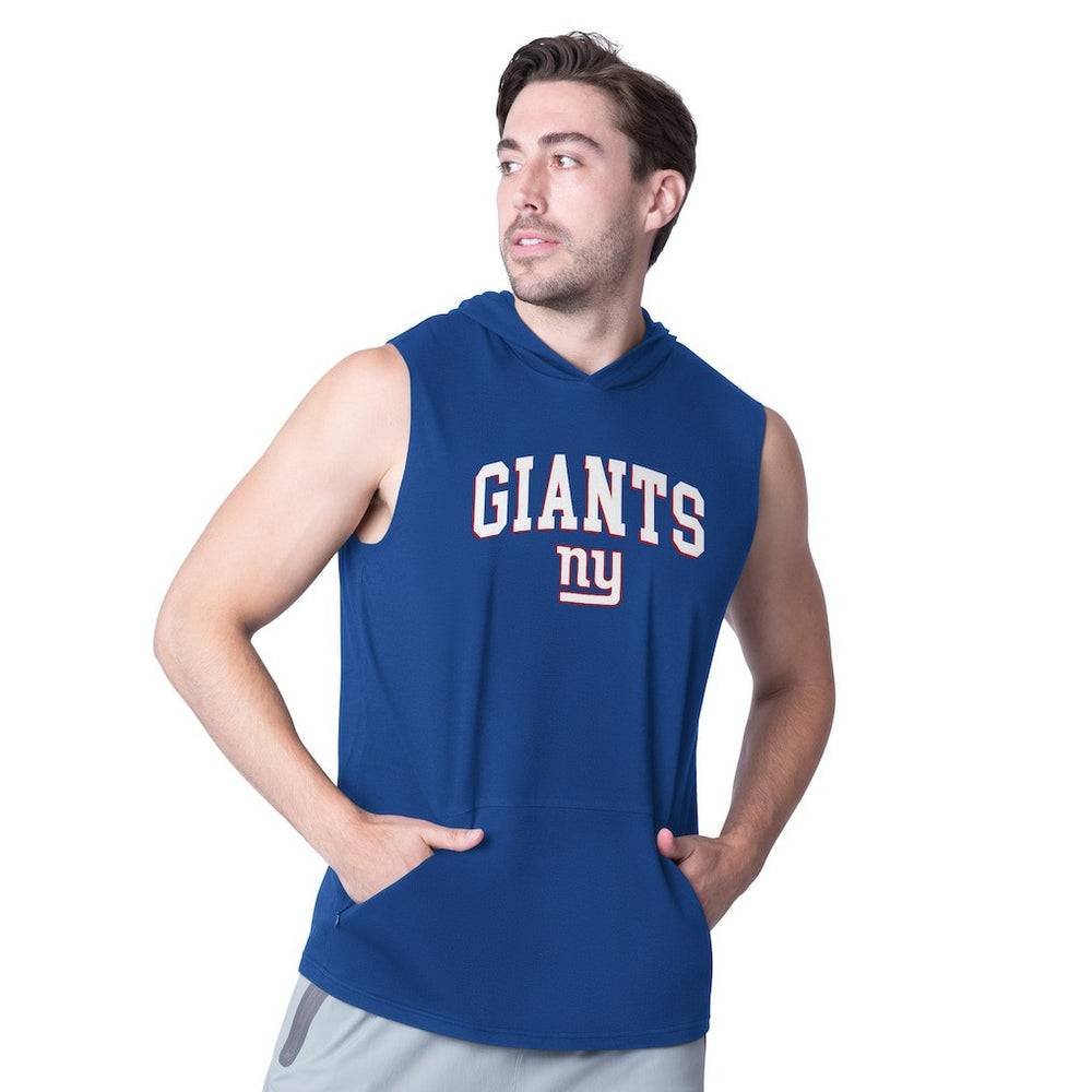New York Giants MSX by Michael Strahan Action Sleeveless Pullover Hoodie - Royal - NFL