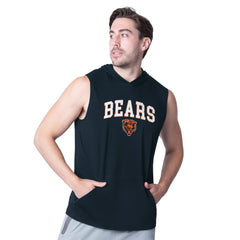 Chicago Bears MSX by Michael Strahan Action Sleeveless Pullover Hoodie - Navy - NFL