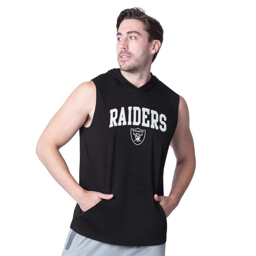 Las Vegas Raiders MSX by Michael Strahan Action Sleeveless Pullover Hoodie - Black - NFL