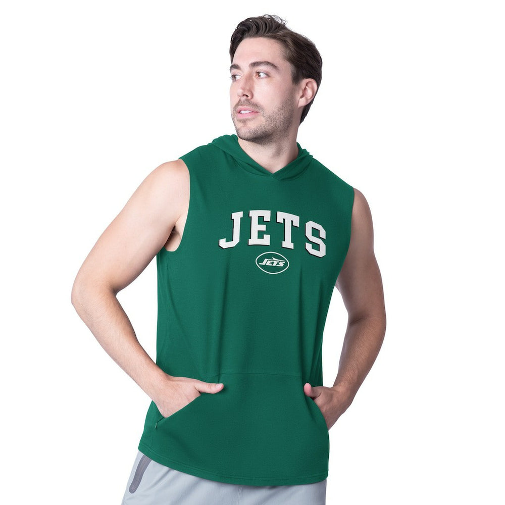 New York Jets MSX by Michael Strahan Action Sleeveless Pullover Hoodie - Green - NFL