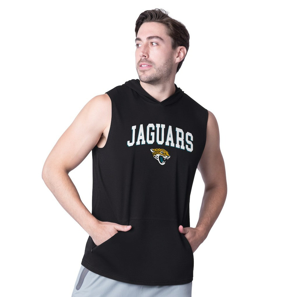 Jacksonville Jaguars MSX by Michael Strahan Action Sleeveless Pullover Hoodie - Black - NFL