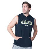 Seattle Seahawks MSX by Michael Strahan Action Sleeveless Pullover Hoodie - College Navy - NFL