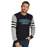 Jacksonville Jaguars Tommy Hilfiger Acrylic Crewneck Pullover Sweater - Black/Heather Gray - NFL