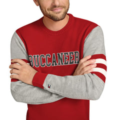Tampa Bay Buccaneers Tommy Hilfiger Acrylic Crewneck Pullover Sweater - Red/Heather Gray - NFL