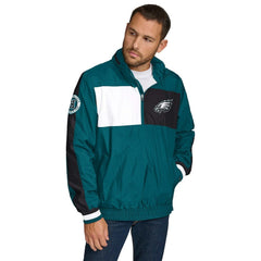 Philadelphia Eagles Tommy Hilfiger Gael Lightweight Half-Zip Hoodie Jacket - Green - NFL