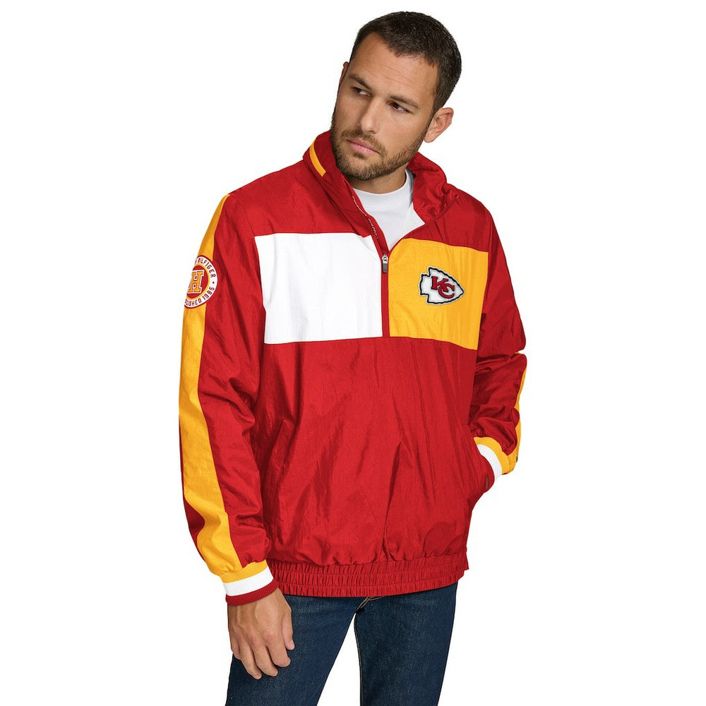 Kansas City Chiefs Tommy Hilfiger Gael Lightweight Half-Zip Hoodie Jacket - Red - NFL