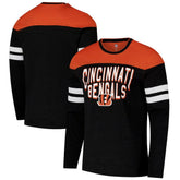 Cincinnati Bengals G-III Sports by Carl Banks Adaptive Hail Mary Long Sleeve T-Shirt - Black/Orange - NFL
