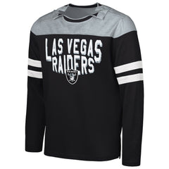 Las Vegas Raiders G-III Sports by Carl Banks Adaptive Hail Mary Long Sleeve T-Shirt - Black/Silver - NFL