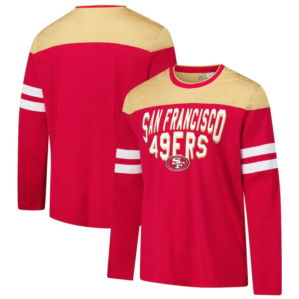 San Francisco 49ers G-III Sports by Carl Banks Adaptive Hail Mary Long Sleeve T-Shirt - Scarlet/Gold - NFL