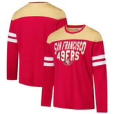 San Francisco 49ers G-III Sports by Carl Banks Adaptive Hail Mary Long Sleeve T-Shirt - Scarlet/Gold - NFL