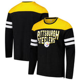 Pittsburgh Steelers G-III Sports by Carl Banks Adaptive Hail Mary Long Sleeve T-Shirt - Black/Gold - NFL