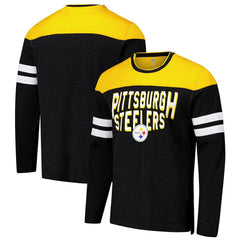 Pittsburgh Steelers G-III Sports by Carl Banks Adaptive Hail Mary Long Sleeve T-Shirt - Black/Gold - NFL