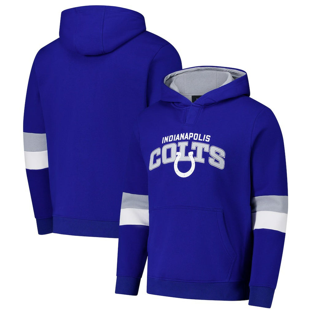 Indianapolis Colts G-III Sports by Carl Banks Adaptive Faceoff Pullover Hoodie - Royal/Silver - NFL