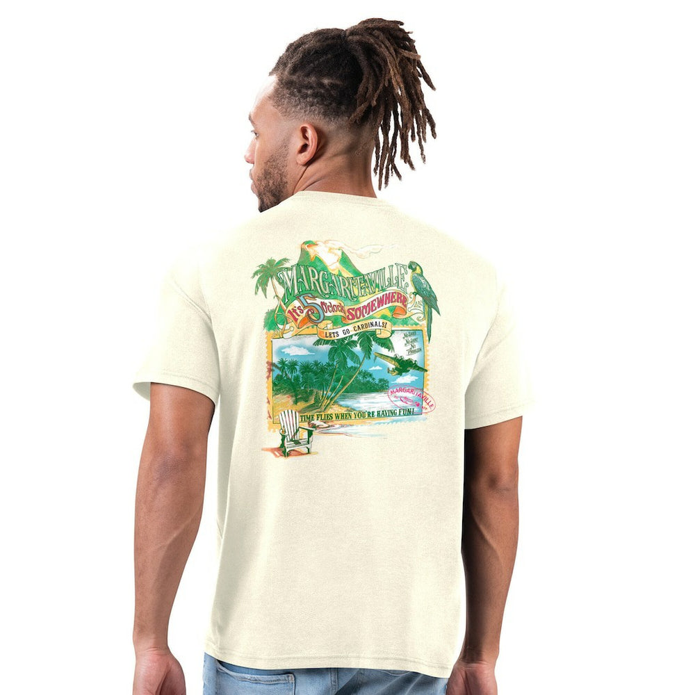 Arizona Cardinals Margaritaville Time Flies T-Shirt - Cream - NFL