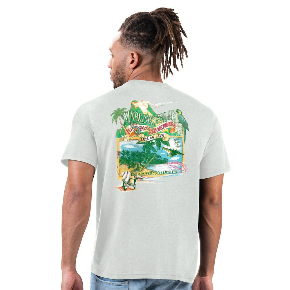 New York Jets Margaritaville Time Flies T-Shirt - Gray - NFL