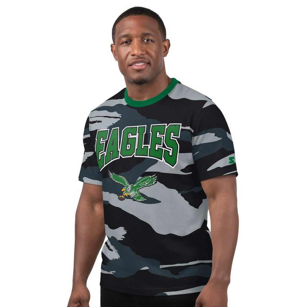 Philadelphia Eagles Starter Thursday Night Gridiron Classics Vintage Logo T-Shirt - Camo/Gray - NFL