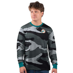 Miami Dolphins Starter Thursday Night Gridiron Vintage Logo Long Sleeve T-Shirt - Gray/Charcoal - NFL