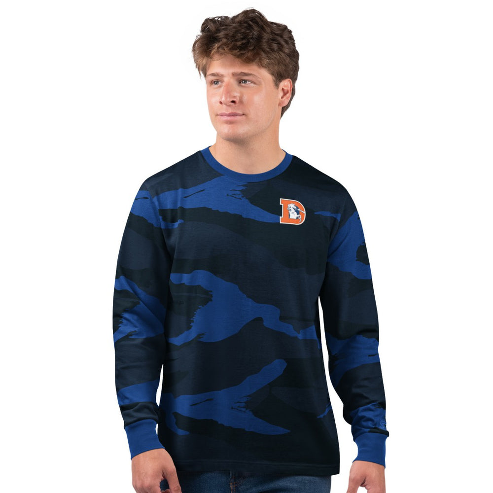 Denver Broncos Starter Thursday Night Gridiron Vintage Logo Long Sleeve T-Shirt - Navy/Royal - NFL