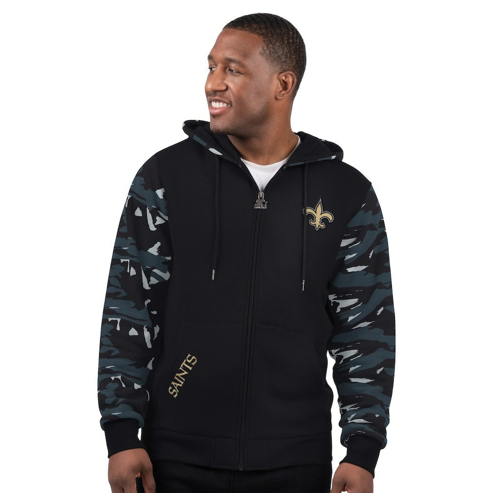 New Orleans Saints Starter Thursday Night Gridiron Full-Zip Hoodie - Black - NFL