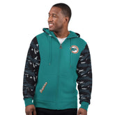 Miami Dolphins Starter Thursday Night Gridiron Vintage Logo Full-Zip Hoodie - Aqua - NFL