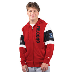 Atlanta Falcons Starter Extreme Vintage Logo Full-Zip Hoodie - Red - NFL