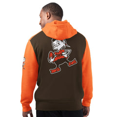 Cleveland Browns Starter Extreme Vintage Logo Pullover Hoodie - Brown - NFL