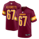 Nick Allegretti Washington Commanders Game Jersey - Burgundy - Nike