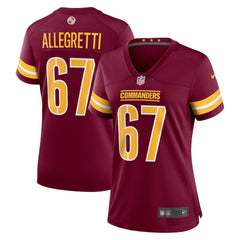 Nick Allegretti Washington Commanders Women's Game Jersey - Burgundy - Nike