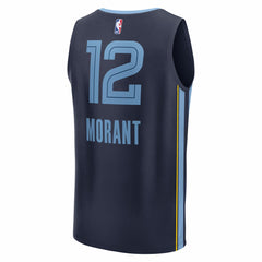 Fanatics Ja Morant Memphis Grizzlies Fast Break Replica Player Jersey Icon Edition Navy
